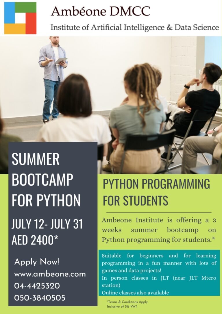 Summer Bootcamp for Python Programming - Ambéone